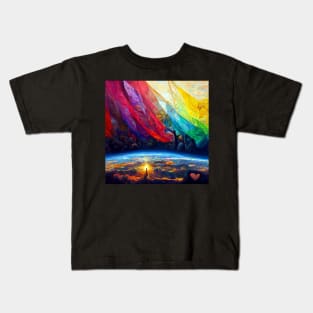 World of Rainbows - best selling Kids T-Shirt